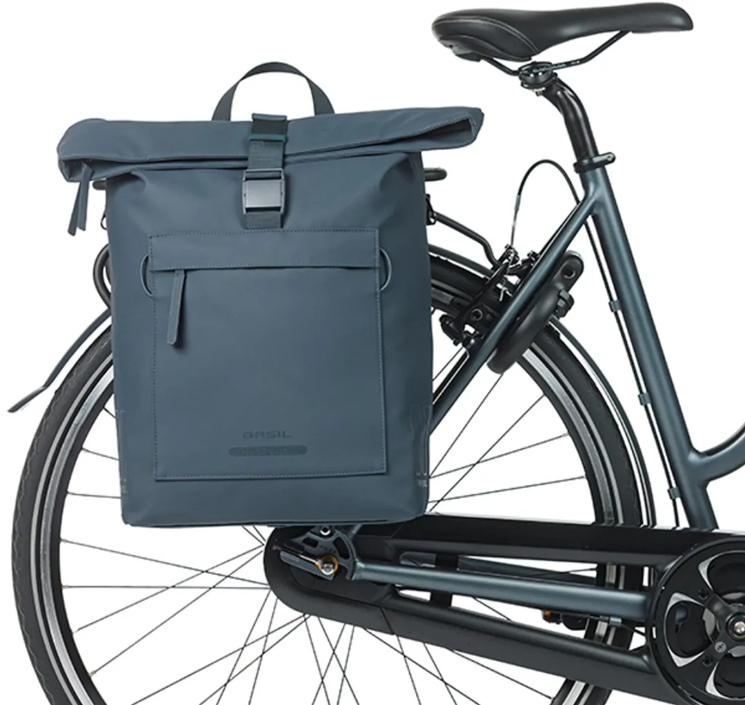 Basil Brooklyn Enkele Fietstas 17L - Laptopvak - Blauw - afbeelding 6 van 6