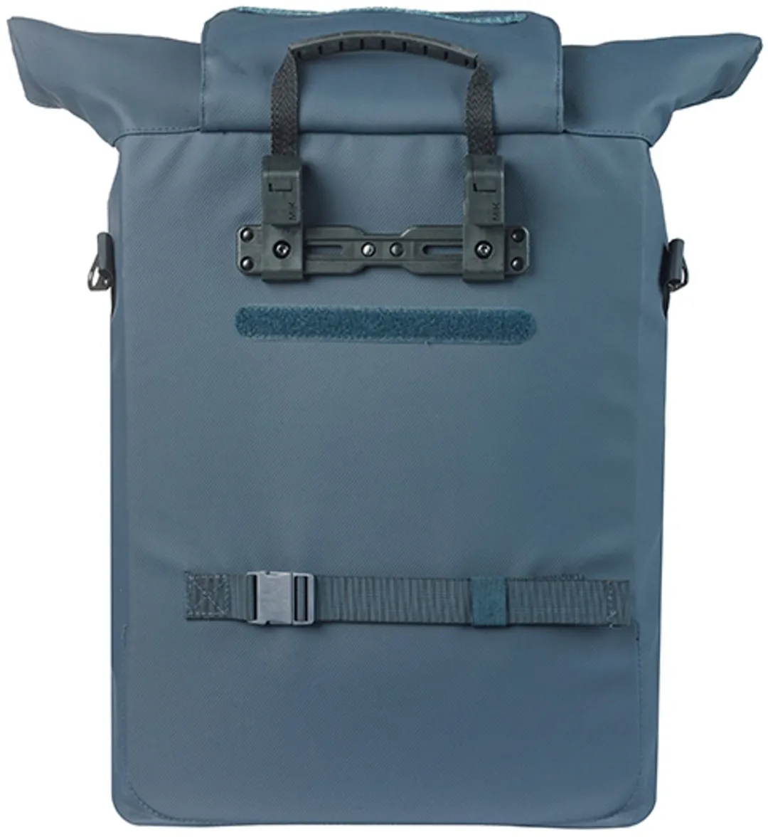 Basil Brooklyn Enkele Fietstas 17L - Laptopvak - Blauw