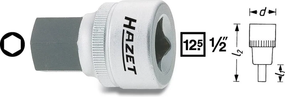 Hazet Bitdop Inbus 1/2" 14mm