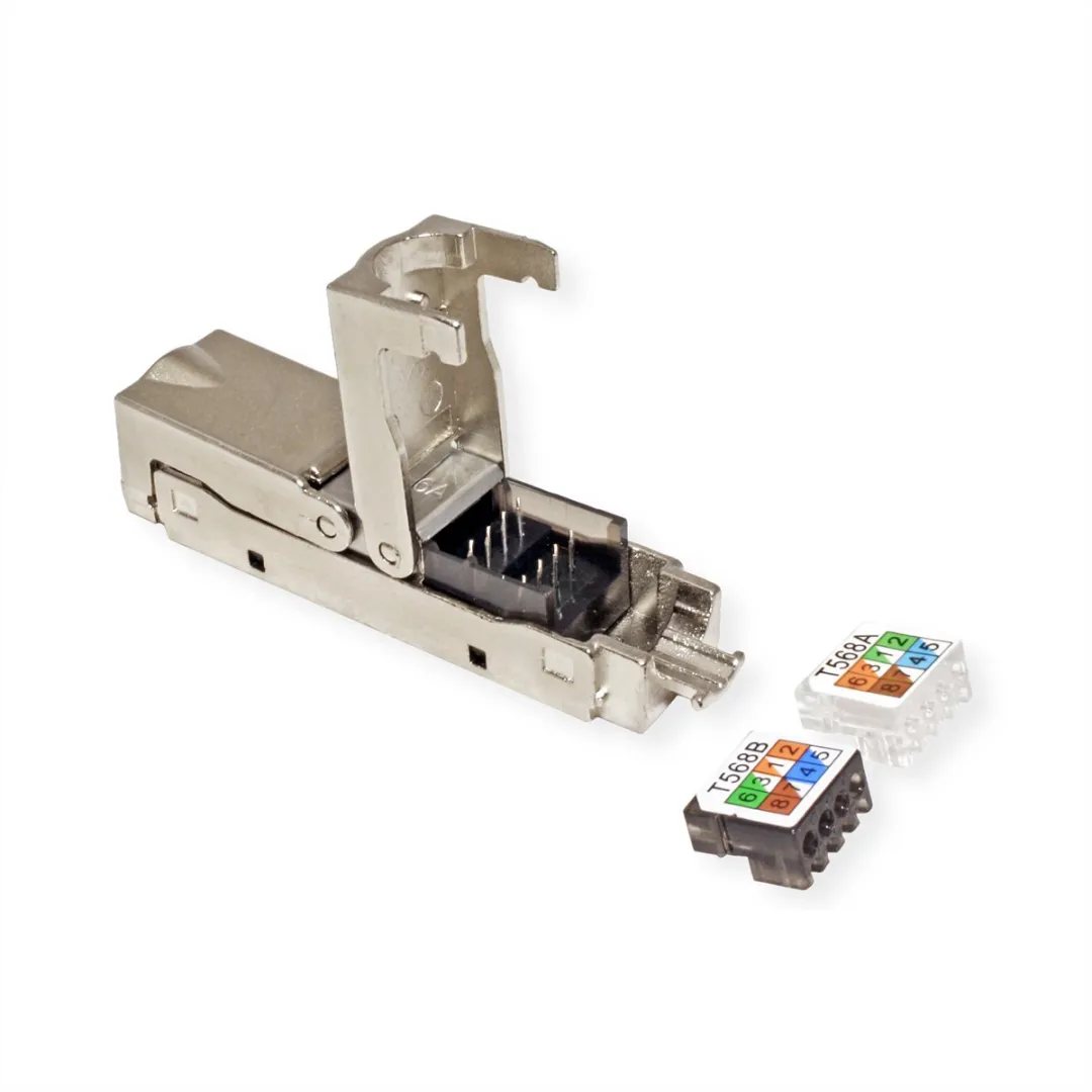 Value ROLINE Cat.6A STP Aansluitdoos - 1x RJ45 - Zilver