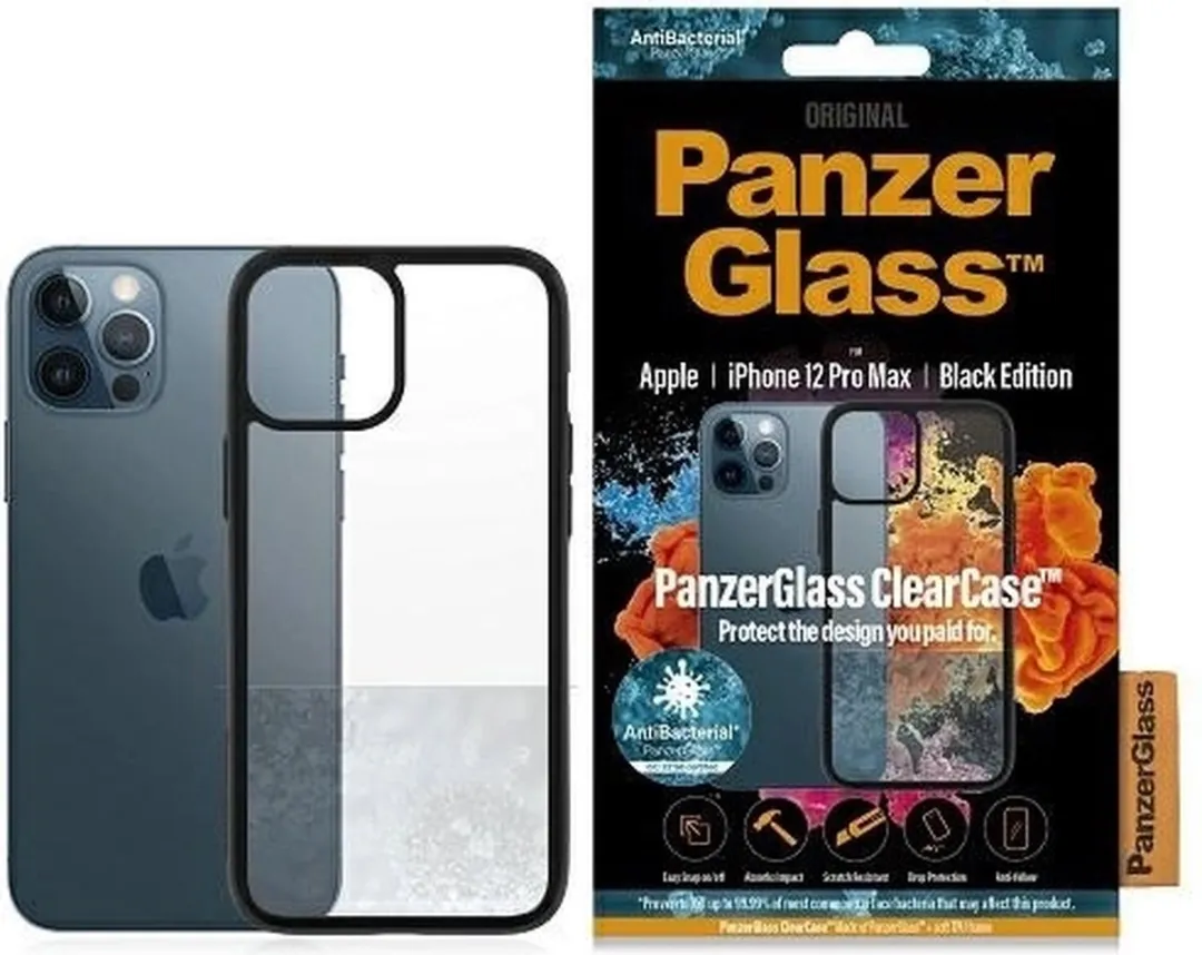 PanzerGlass PZ-0253 Hardcase iPhone 12 Pro Max - Antibacterieel - Zwart