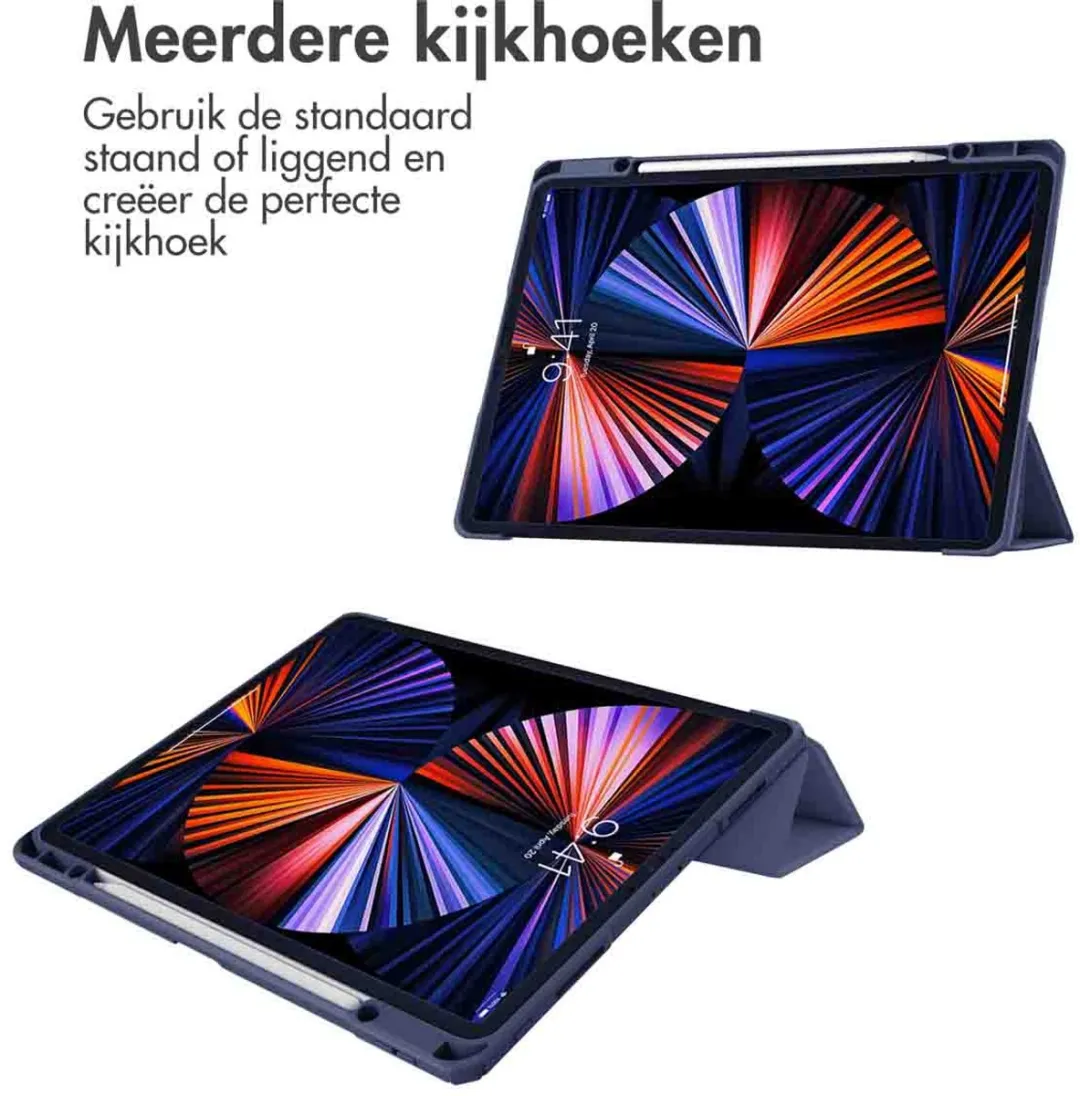 Imoshion SH00063613 Tablethoes - Apple iPad Pro 12.9 2018/2020/2022 - Trifold Hardcase - Donkerblauw