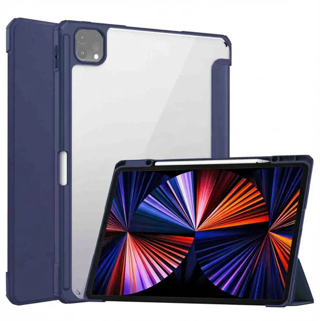 Imoshion SH00063613 Tablethoes - Apple iPad Pro 12.9 2018/2020/2022 - Trifold Hardcase - Donkerblauw
