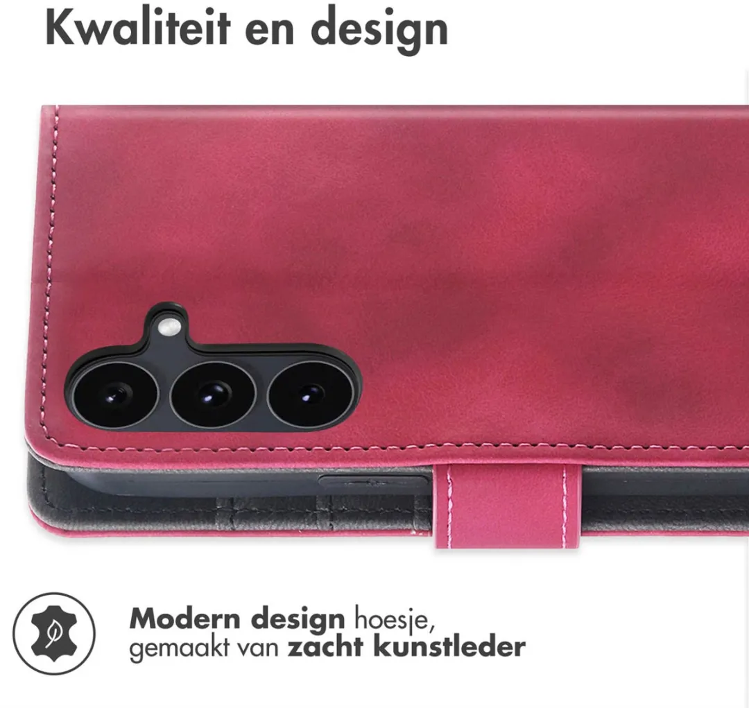 imoshion Bookcase Hoesje Samsung Galaxy S25 FE - 3 Pasjes - Rood