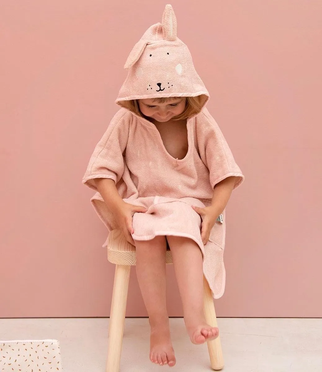 Trixie Poncho Mrs. Rabbit Badcape - Roze - Biologisch Katoen