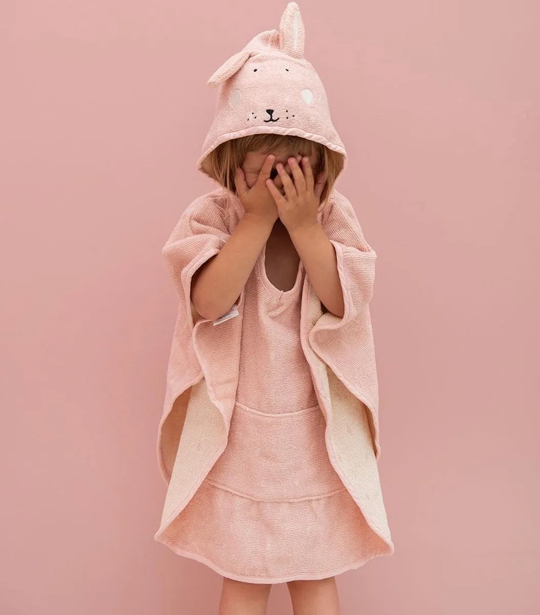 Trixie Poncho Mrs. Rabbit Badcape - Roze - Biologisch Katoen