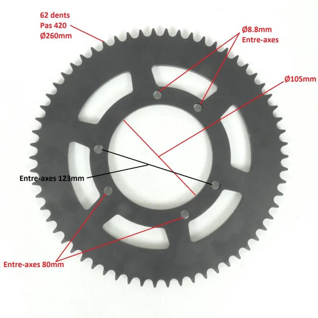 Peugeot 50 XP6 62dTS Kettingwiel