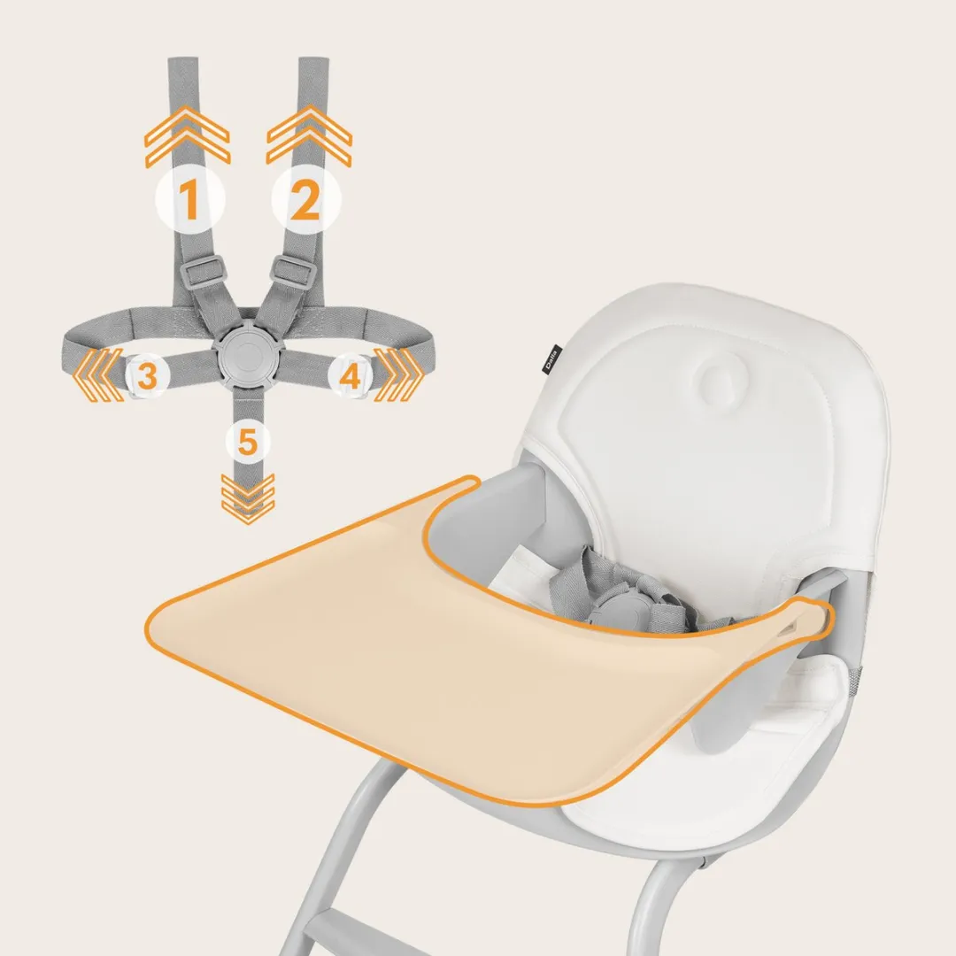 Lionelo Dalia 2-in-1 Kinderstoel - 6 maanden tot 60 kg - 3,5 kg - Grijs