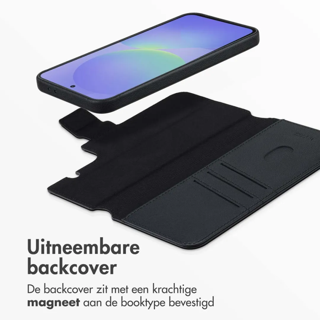 Accezz Hoesje Samsung Galaxy A36/A56 2-in-1 Leather Bookcase - 3 Pasjes - Zwart