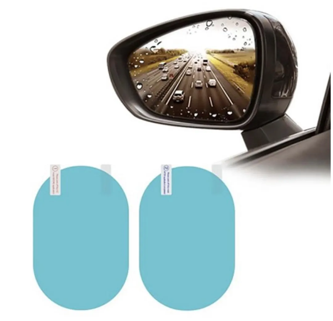 Grundig Anti druppel folie sticker voor buitenspiegel - Condenssticker autospiegel waterafstotend - Condens Sticker 2 stuks - Anti-condens ovaal - Anti-condenssticker 95x135mm - anti mist zij spiegel - veilig rijden - nano coating