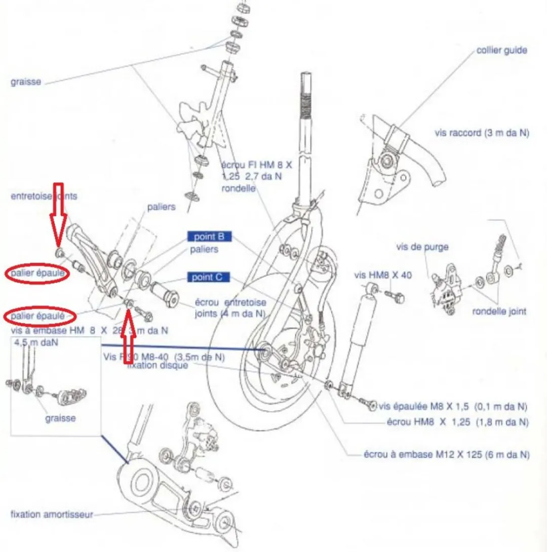 Peugeot 80 SV Geo Bague Entretoise 14x18x21.5mm