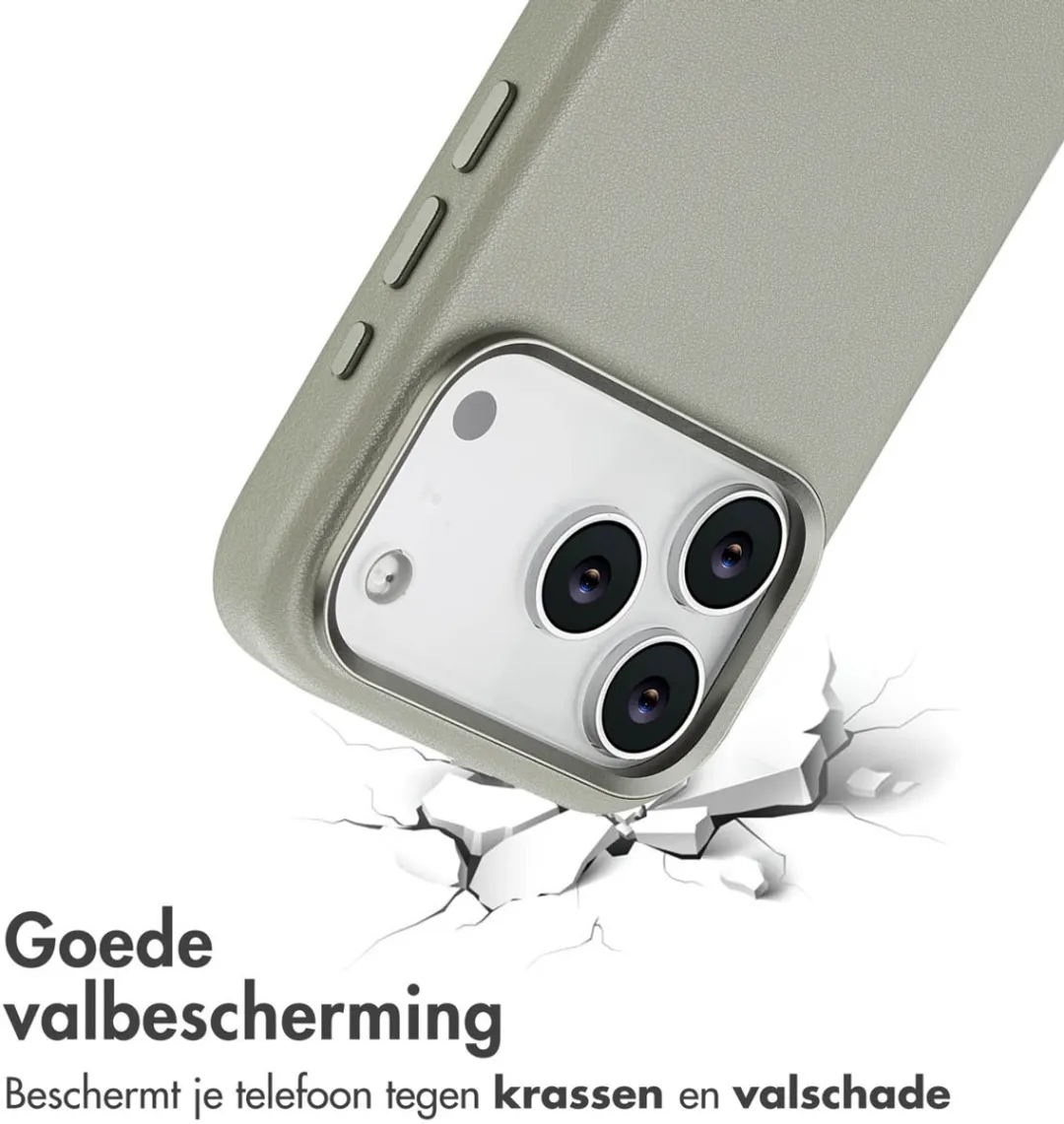 Accezz Hoesje iPhone 17 Pro Light Grey - 2 Pasjes