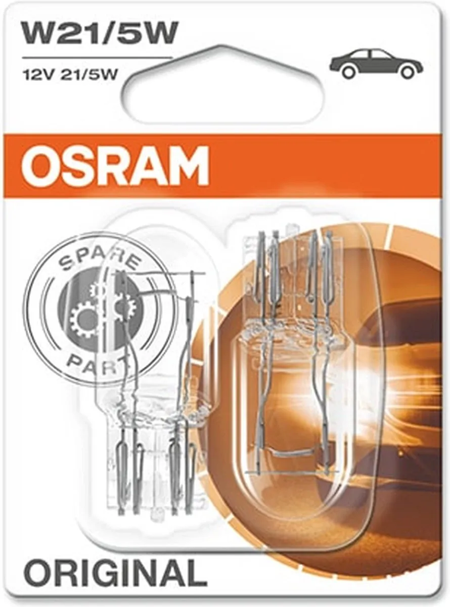 Osram Original T20 W3x16Q Halogeenlamp 12V - 2 Stuks