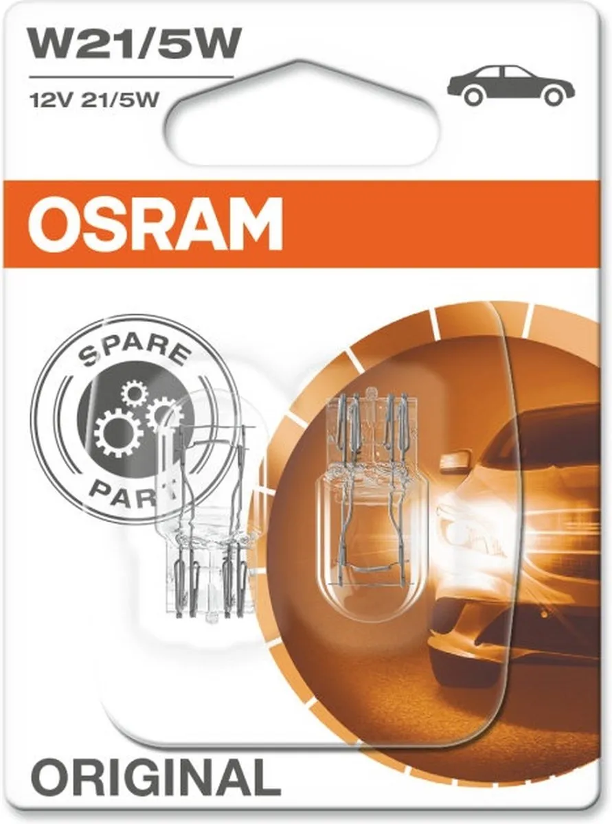 Osram Original T20 W3x16Q Halogeenlamp 12V - 2 Stuks