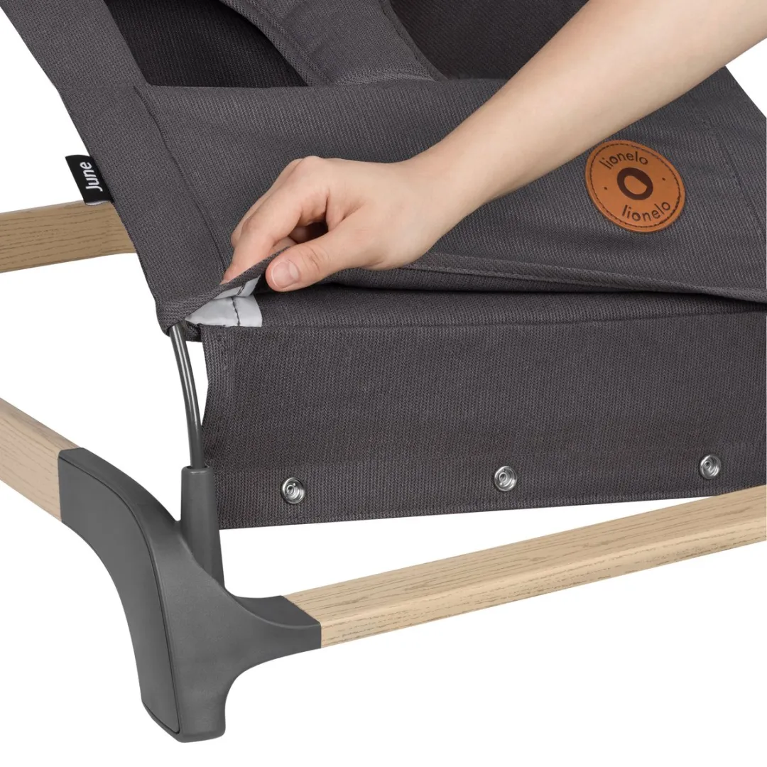 Lionelo June Wipstoel Baby - Grijs - 9 kg - 3-puntsgordels