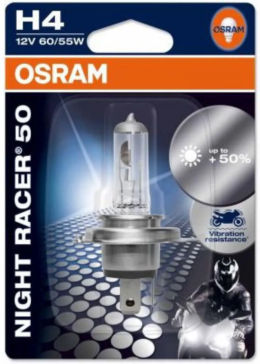 Osram H4 Automotive Lamp 12V 60/55W - Wit