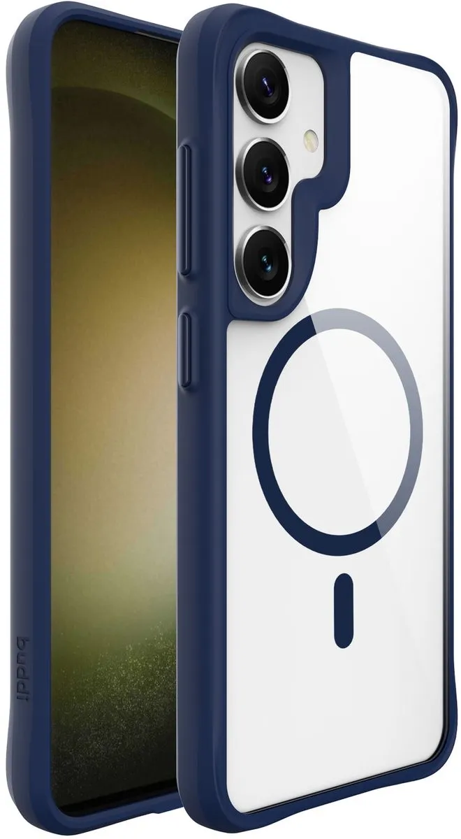 Buddi Hybrid Hoesje Samsung Galaxy S25/S24 - MagSafe - Transparant Blauw