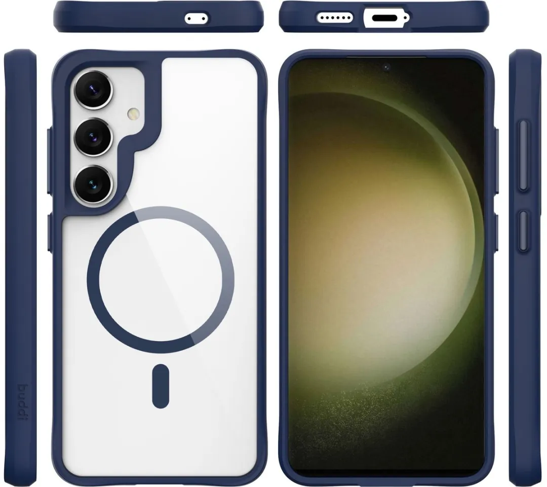 Buddi Hybrid Hoesje Samsung Galaxy S25/S24 - MagSafe - Transparant Blauw