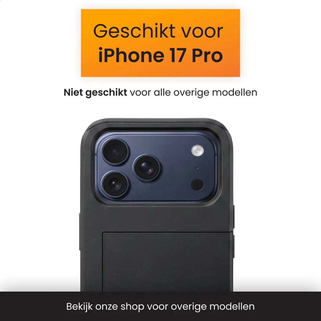 R2B iPhone 17 Pro Hoesje Utrecht - 3 Pasjes - Zwart