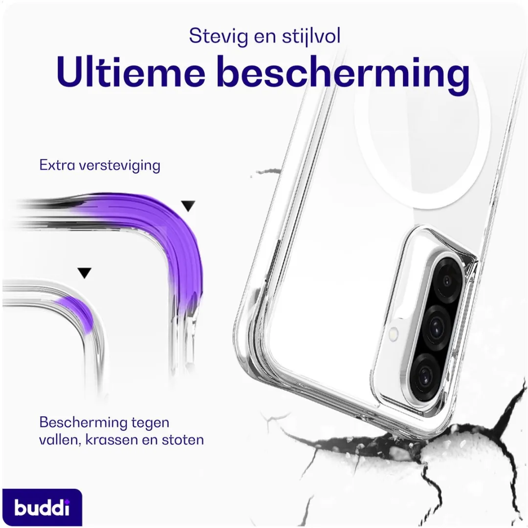 Buddi Core Hoesje Samsung Galaxy A17 - MagSafe - Transparant - afbeelding 6 van 6
