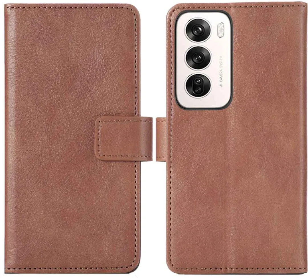 Imoshion Hoesje Oppo Reno 12 - 3 Pasjes - Bruin