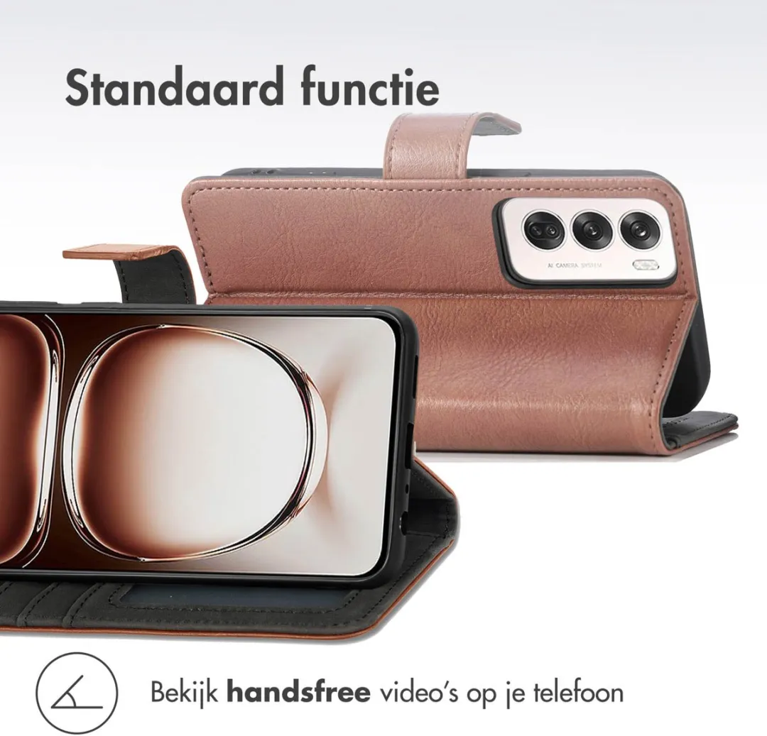 Imoshion Hoesje Oppo Reno 12 - 3 Pasjes - Bruin