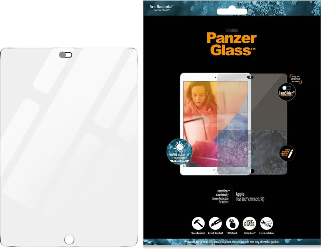 PanzerGlass Camslider Antibacterieel Screen Protector iPad 10.2