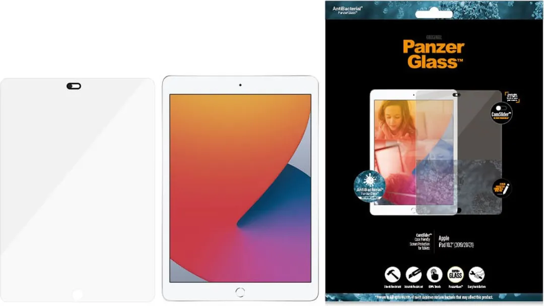PanzerGlass Camslider Antibacterieel Screen Protector iPad 10.2 - afbeelding 6 van 6
