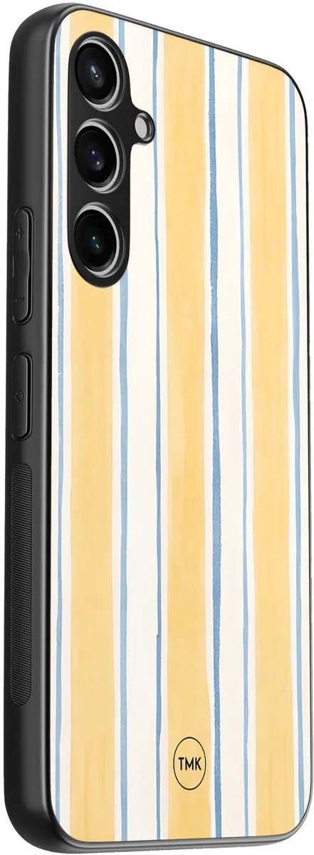 Casevibes S/S23FE/B/004 Hoesje Samsung Galaxy S23 FE - Geel - Gestreept