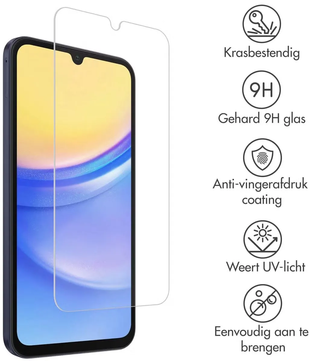 imoshiion Screenprotector Gehard Glas 3 Stuks - Samsung Galaxy A15