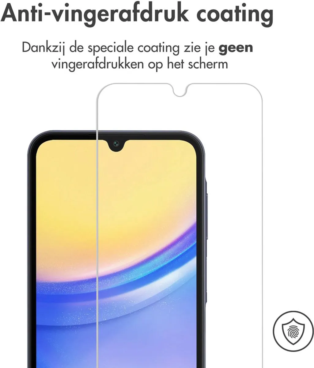 imoshiion Screenprotector Gehard Glas 3 Stuks - Samsung Galaxy A15
