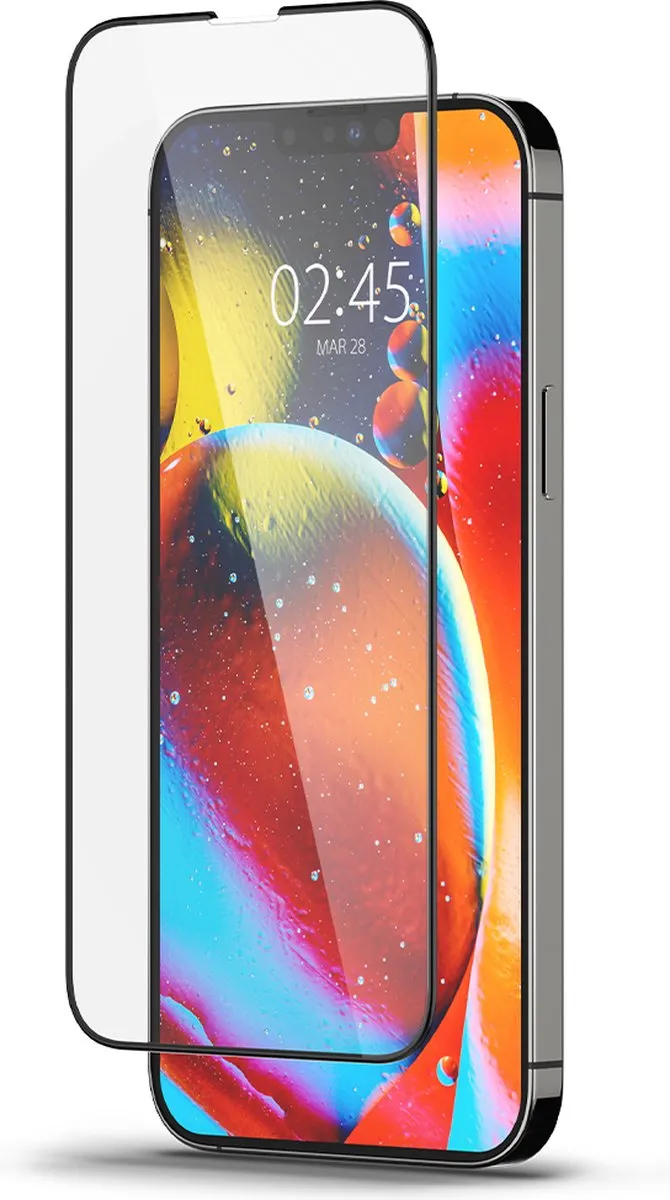 Spigen AGL03404 iPhone 13 Mini Full Cover Glas - Zwart - afbeelding 3 van 6