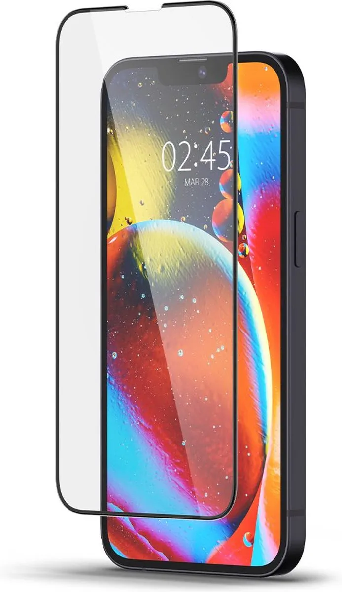 Spigen AGL03404 iPhone 13 Mini Full Cover Glas - Zwart - afbeelding 6 van 6