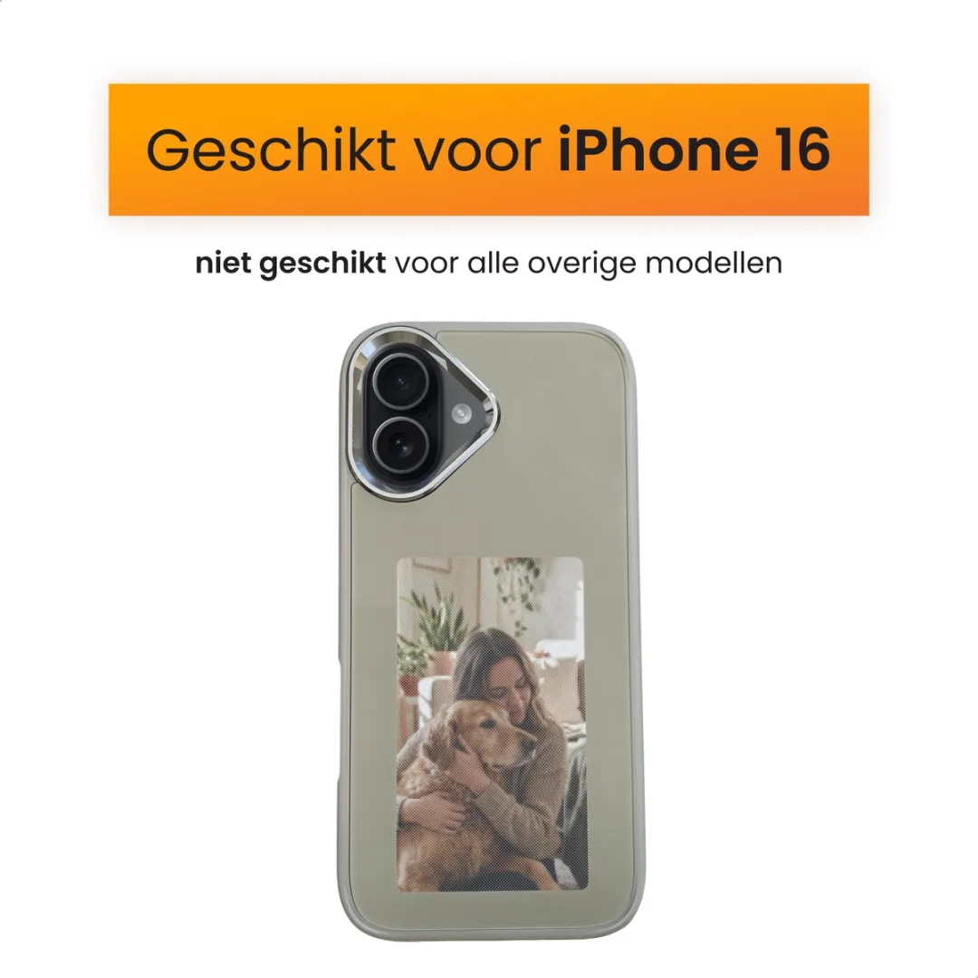 R2B Foto Hoesje iPhone 16 - Grijs