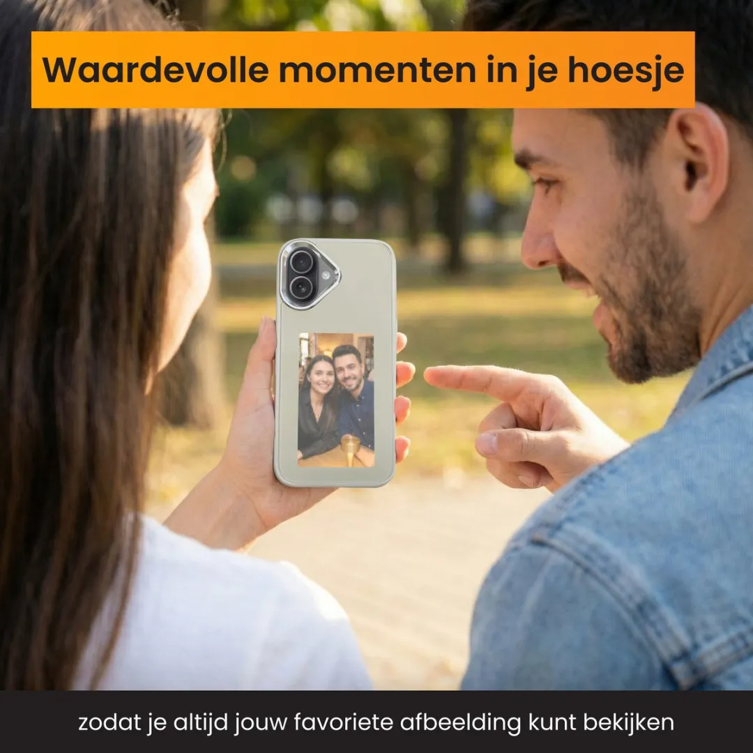 R2B Foto Hoesje iPhone 16 - Grijs