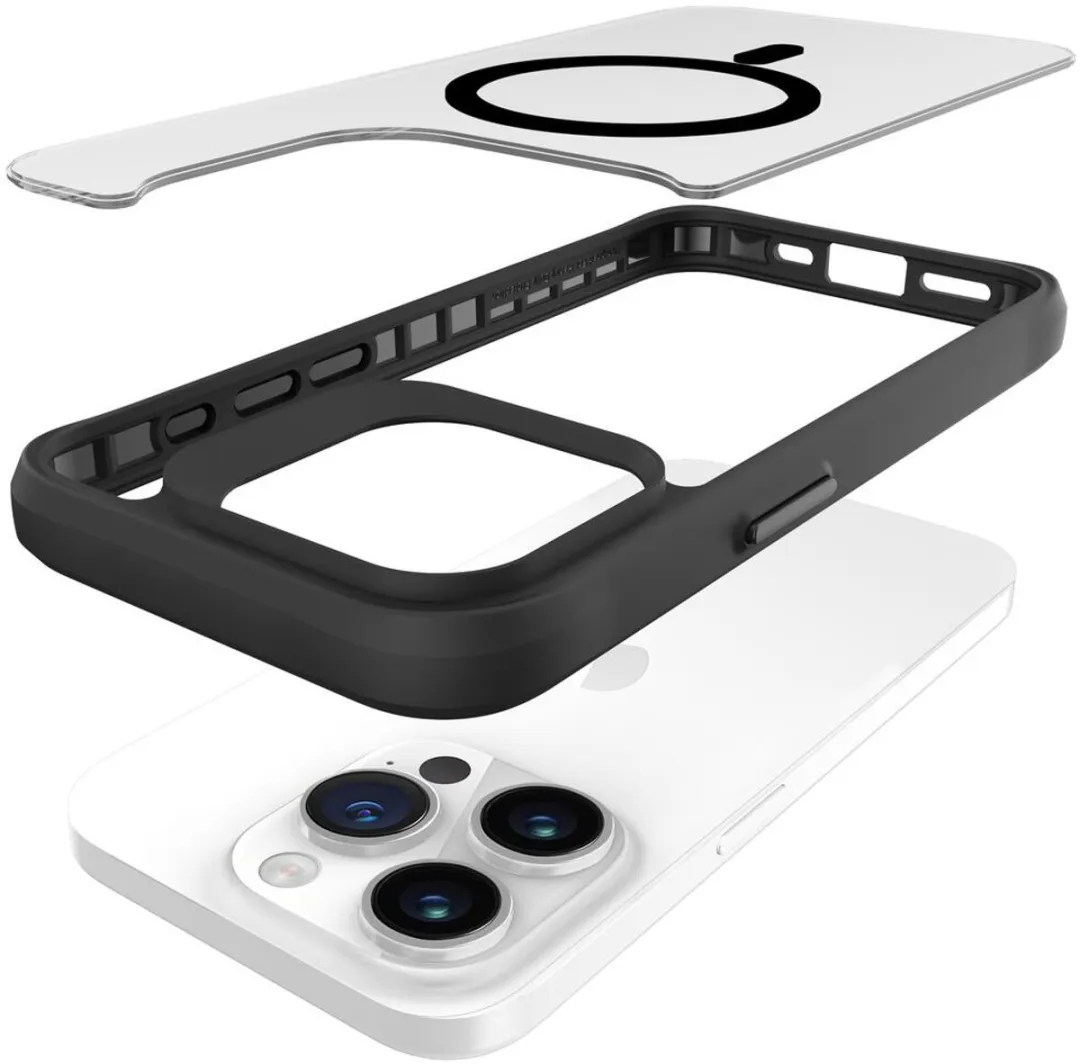 Buddi Hybrid Hoesje iPhone 15 Pro - MagSafe - Matte Zwart - afbeelding 6 van 6