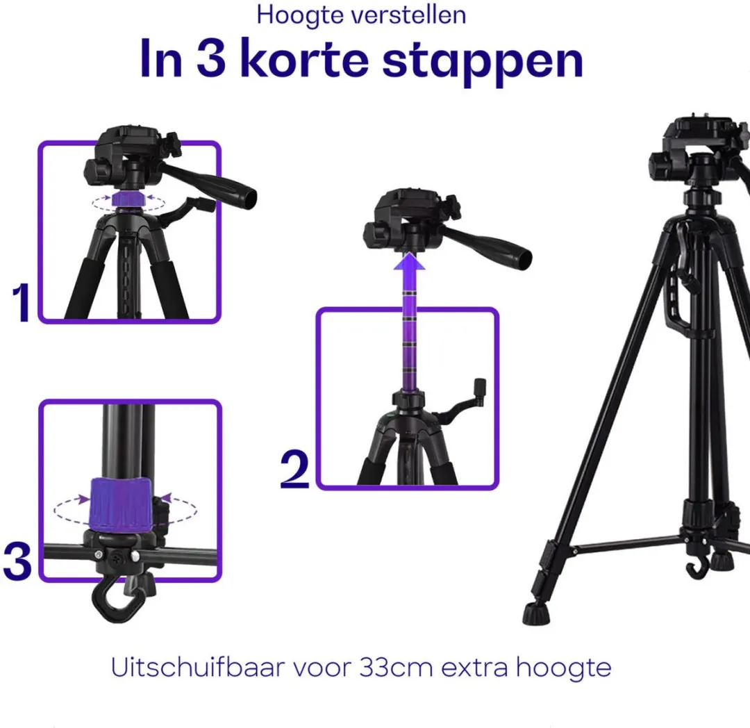 Buddi Tab Houder Statief - Universeel - Zwart