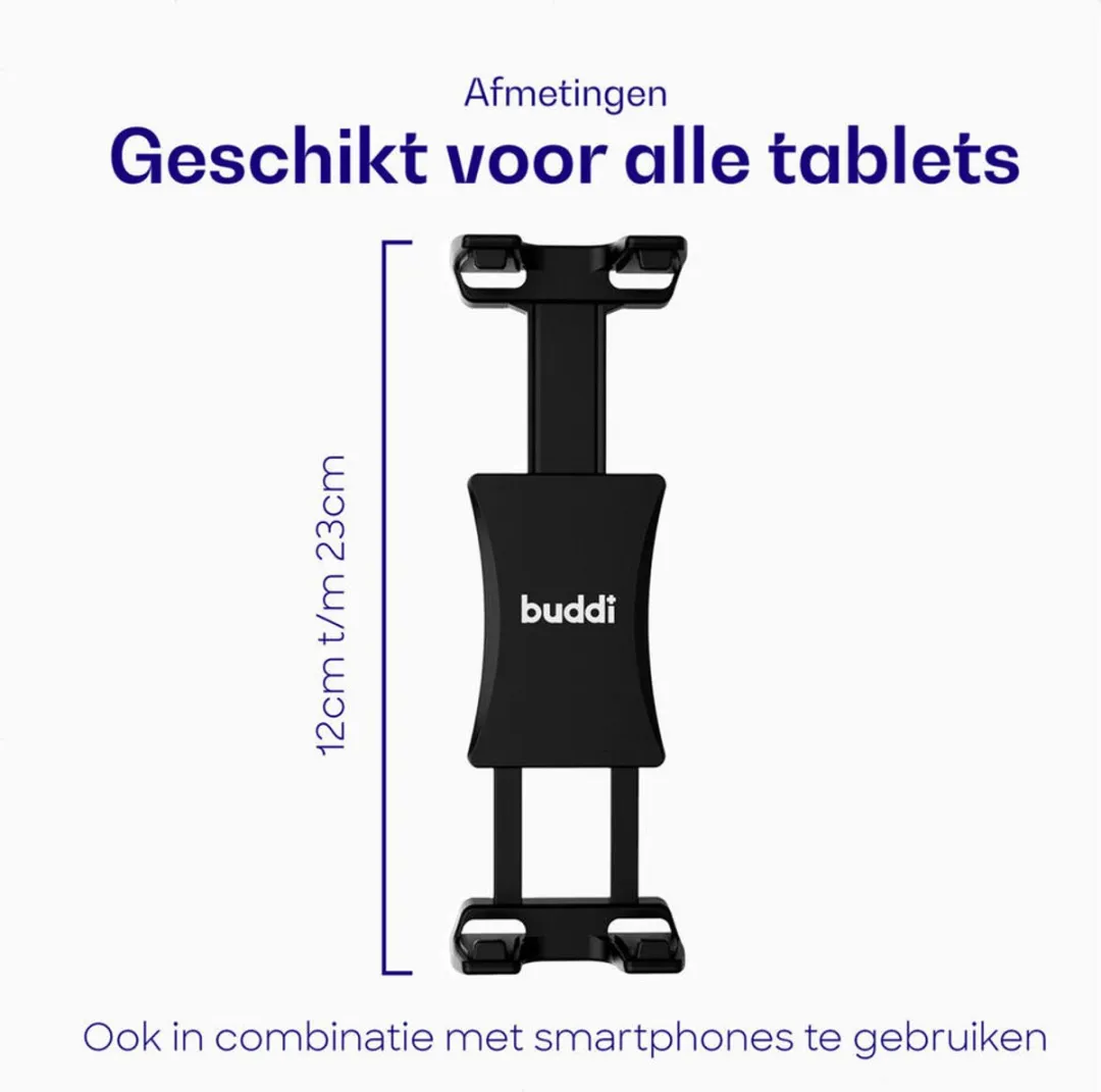 Buddi Tab Houder Statief - Universeel - Zwart