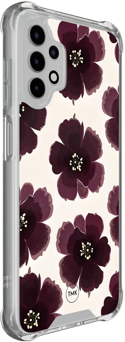 Casevibes Shockproof Hoesje Samsung Galaxy A13 4G - S/A134G/S/025 - Rood Bloemen