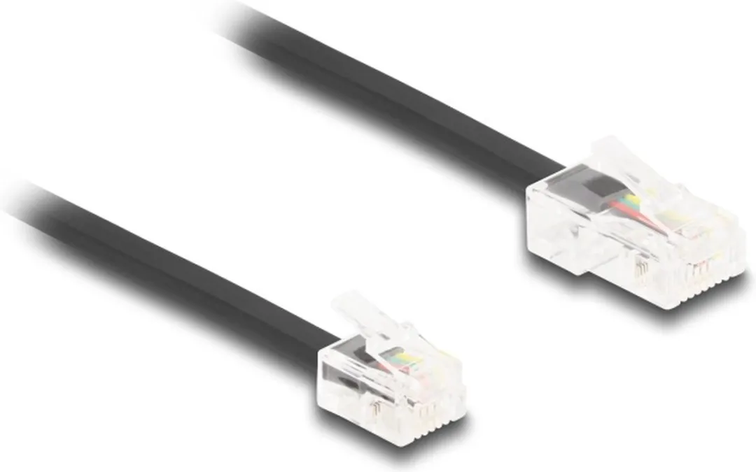 Delock Telefoonkabel RJ45 naar RJ11 - 5m - Zwart