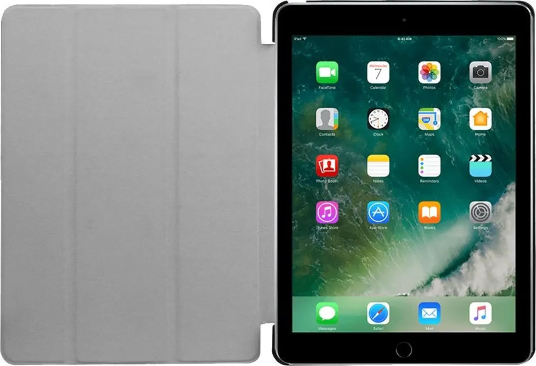 Just in Case Tri-fold Hoes iPad 9.7 2017/2018 - Zwart
