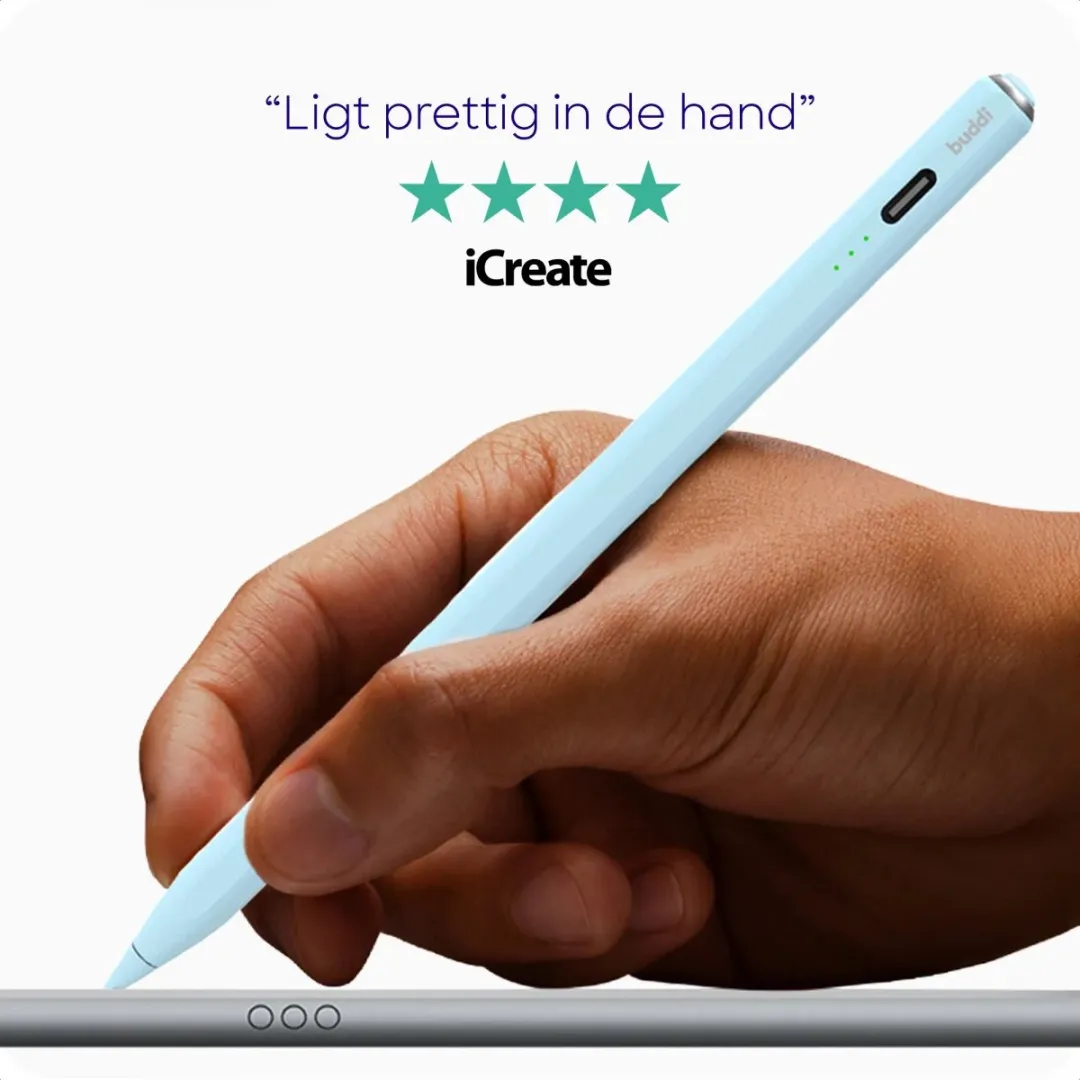 Buddi Wave Actieve Stylus Pen - Blauw - USB-C