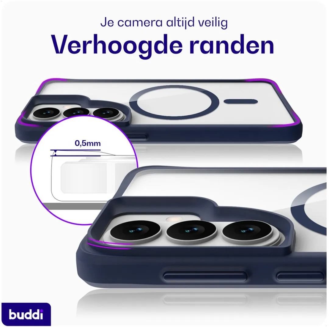 Buddi Hybrid Hoesje Samsung Galaxy S26 Plus - MagSafe - Transparant Blauw - afbeelding 6 van 6