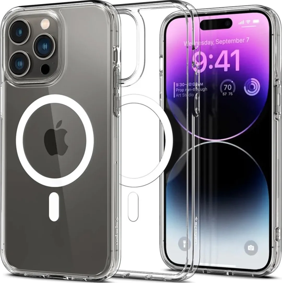 Spigen Ultra Hybrid MagSafe iPhone 14 Pro Hoesje - Wit