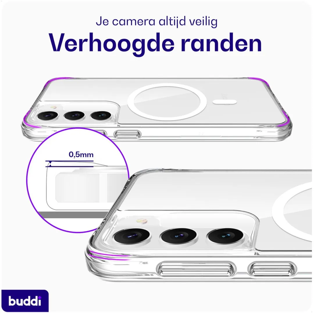 Buddi Core Hoesje Samsung Galaxy S23 - MagSafe - Transparant