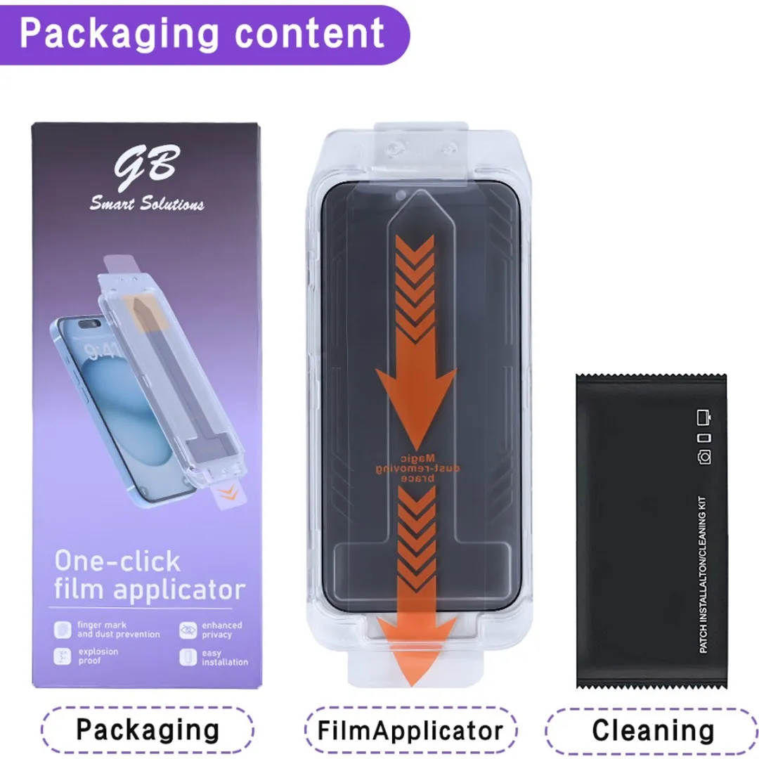 GB ProGuard Incognito Privacy Screenprotector voor iPhone 12 - 12 Pro – Applicator Film– Gehard Glas – Volledige Dekking – Anti-Glurend