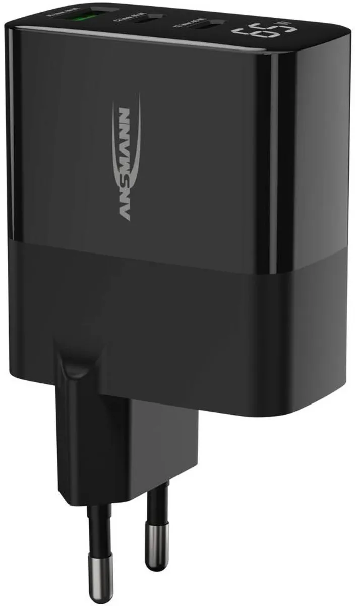 Ansmann HC365PD USB Oplader 65W - 1x USB-A 2x USB-C - Zwart