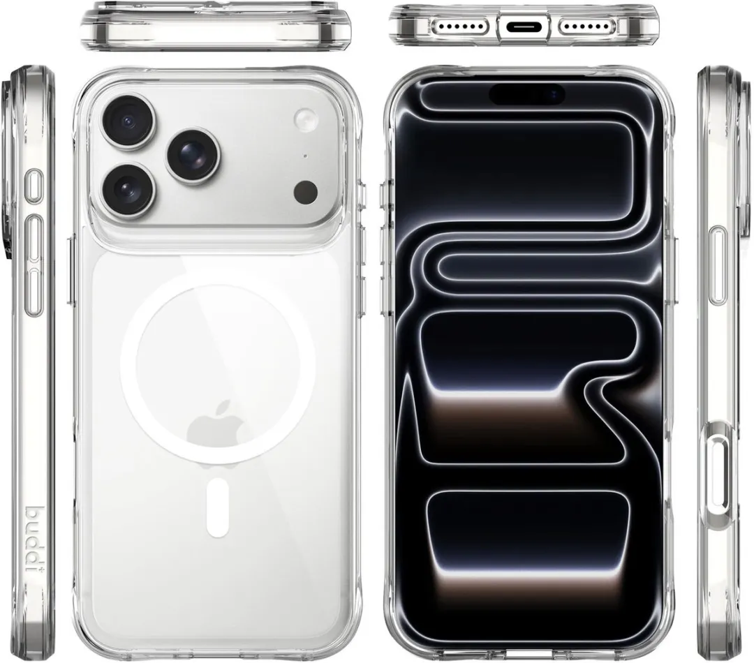 Buddi Core iPhone 17 Pro Max Hoesje - MagSafe - Transparant