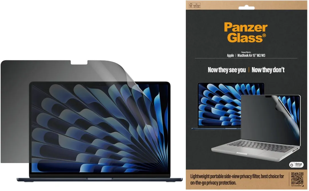 PanzerGlass Privacy Screen MacBook Air 15” M2 - 10 Stuks