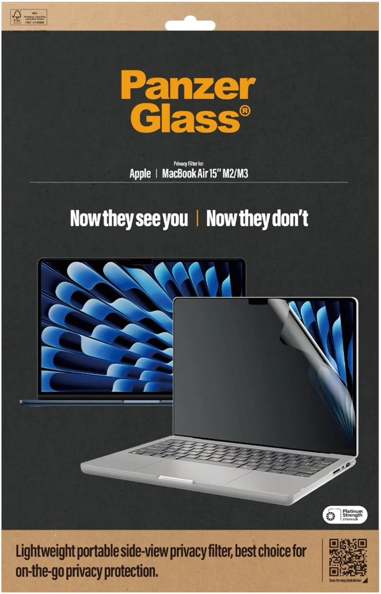 PanzerGlass Privacy Screen MacBook Air 15” M2 - 10 Stuks